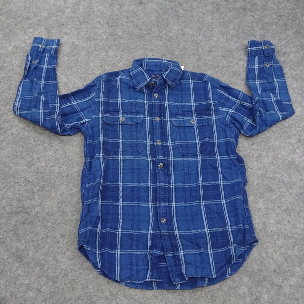 Ralph Lauren Button Up Shirt Womens Small Relaxed Fit Indigo Blue Cotton C
